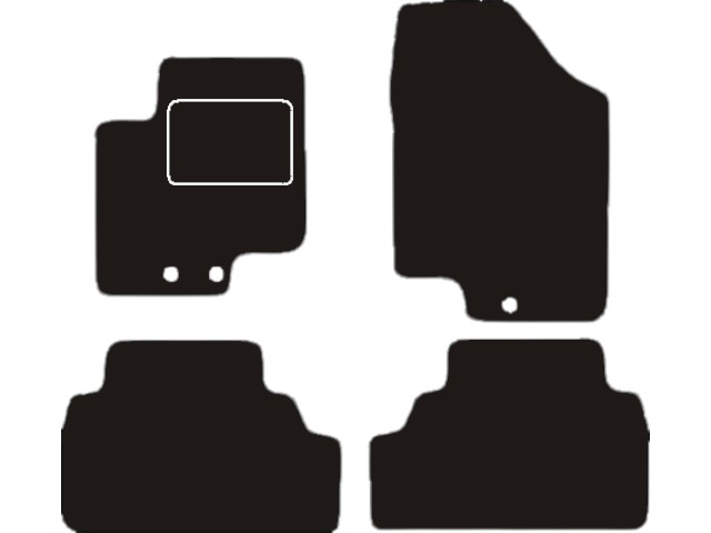 MATTENSET VELOURS (DONKERGRIJS) HYUNDAI IX20 2010-2016