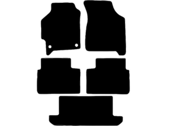 MATTENSET VELOURS (DONKERGRIJS) KIA CARENS II 2002-2006