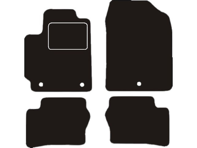 MATTENSET VELOURS (DONKERGRIJS) KIA PICANTO 2017-