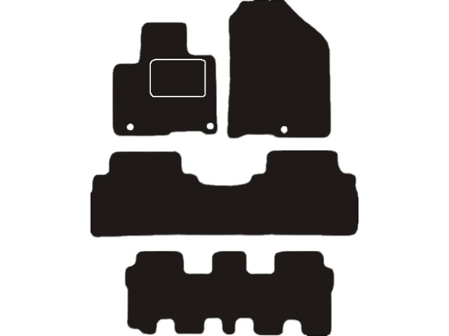 MATTENSET VELOURS (DONKERGRIJS) KIA SORENTO 2015- 7-PERSOON