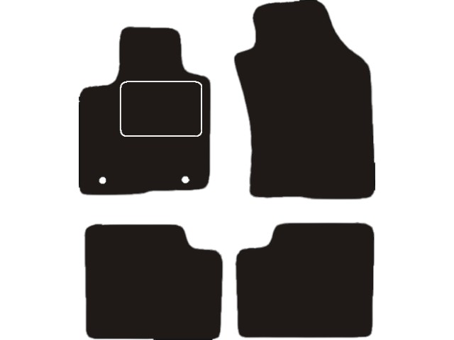 MATTENSET VELOURS (DONKERGRIJS) LANCIA YPSILON 2010-