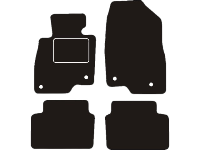 MATTENSET VELOURS (DONKERGRIJS) MAZDA 3 2013-