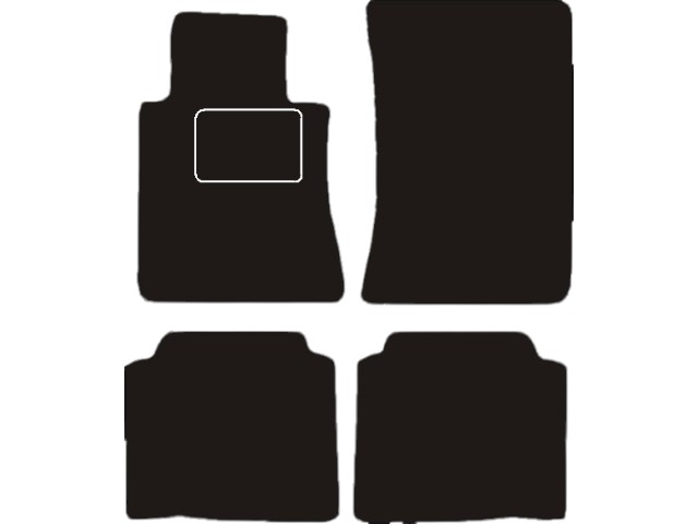 MATTENSET VELOURS (DONKERGRIJS) MERCEDES W126 S/SE 1979-1991