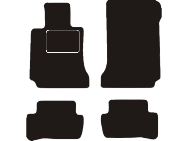 MATTENSET VELOURS (DONKERGRIJS) MERCEDES W204 C 2007-2013