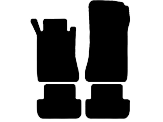 MATTENSET VELOURS (DONKERGRIJS) MERCEDES CLK 2002-2009 W209