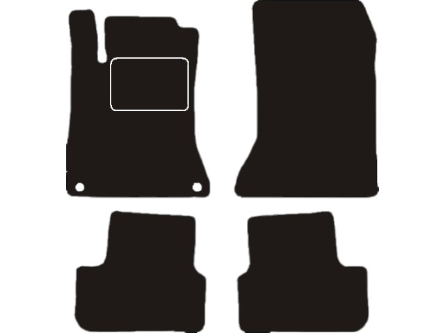 MATTENSET VELOURS (DONKERGRIJS) MERCEDES CLA C117 2013-