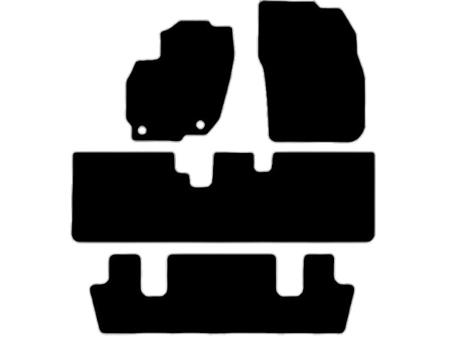 MATTENSET ACHTER VELOURS (DONKERGRIJS) MITSUBISHI SPACEWAGON 2001-2004