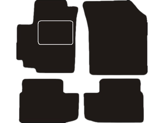 MATTENSET VELOURS (DONKERGRIJS) OPEL AGILA B 2008-