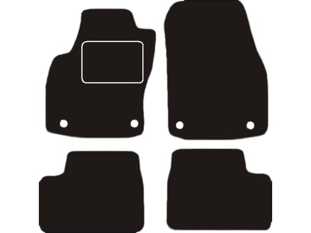 MATTENSET VELOURS (DONKERGRIJS) OPEL ASTRA H 2004-2010