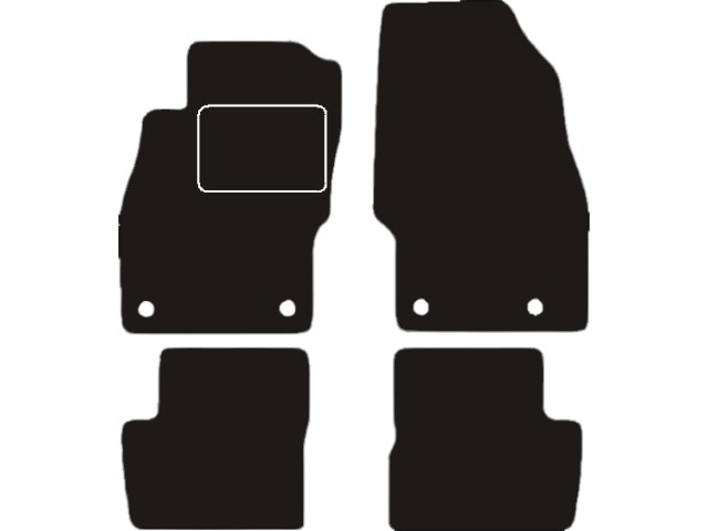 MATTENSET VELOURS (DONKERGRIJS) OPEL CORSA D 2006-
