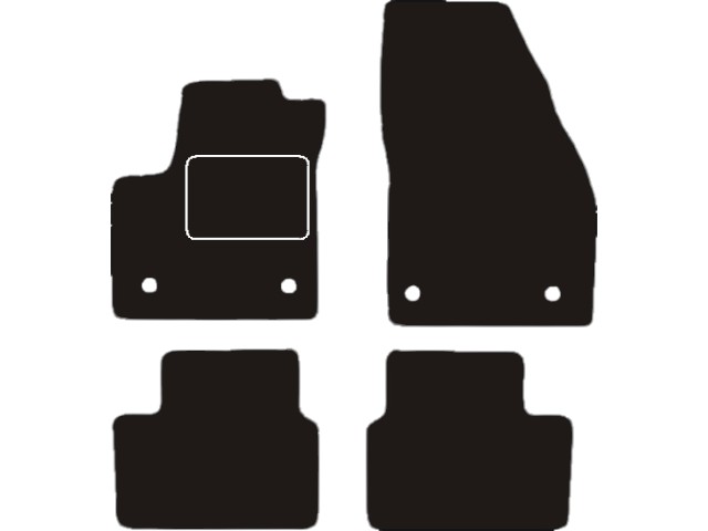 MATTENSET VELOURS (DONKERGRIJS) OPEL MERIVA B 2010-