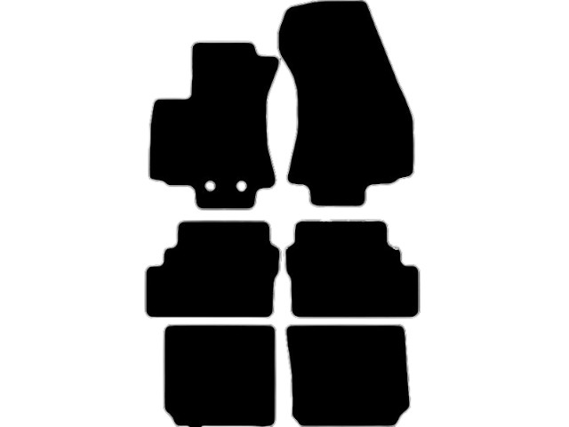 MATTENSET VELOURS (DONKERGRIJS) OPEL ZAFIRA A 1999-2003 7 PERS