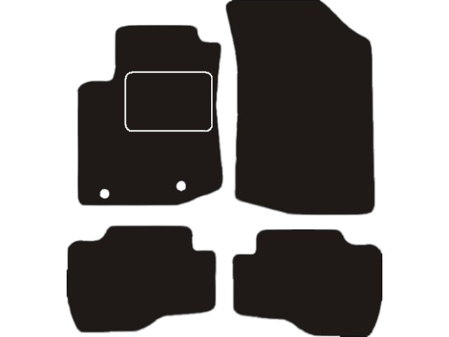 MATTENSET VELOURS (DONKERGRIJS) PEUGEOT 108 2014-