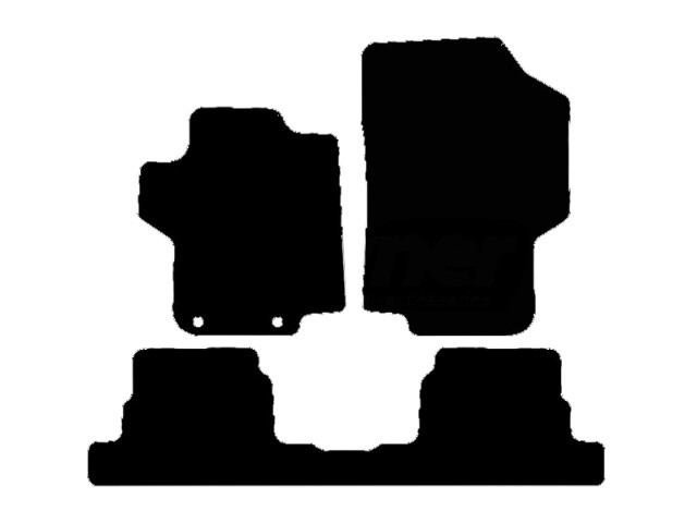 MATTENSET VELOURS (DONKERGRIJS) PEUGEOT 1007 2005-2009