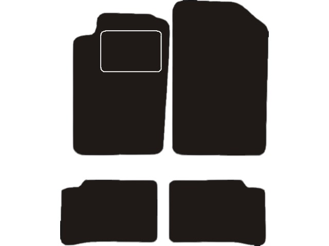 MATTENSET VELOURS (DONKERGRIJS) PEUGEOT 206 1998-2005