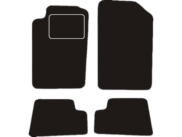 MATTENSET VELOURS (DONKERGRIJS) PEUGEOT 206CC 2000-