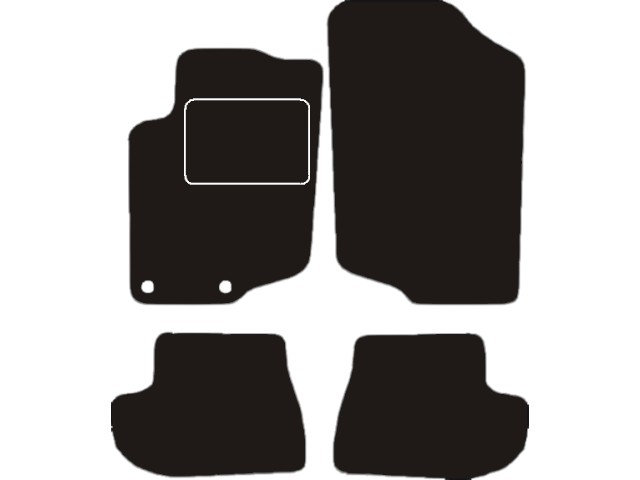 MATTENSET VELOURS (DONKERGRIJS) PEUGEOT 207CC 2006-