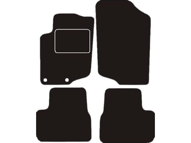 MATTENSET VELOURS (DONKERGRIJS) PEUGEOT 207 2006-