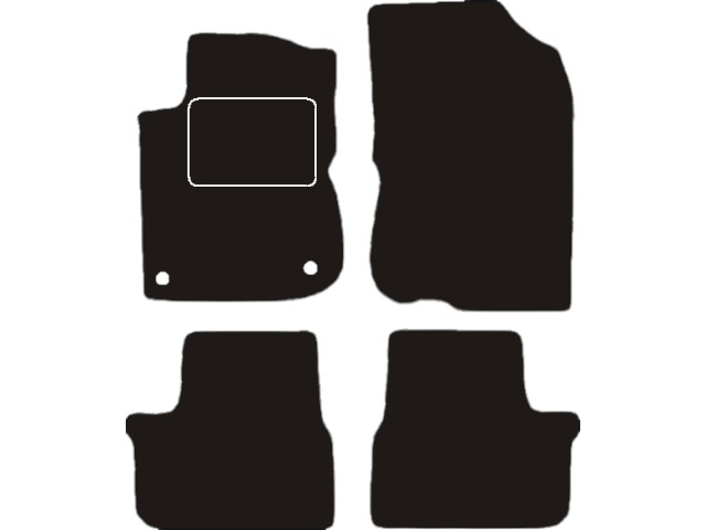 MATTENSET VELOURS (DONKERGRIJS) PEUGEOT 208 2012-