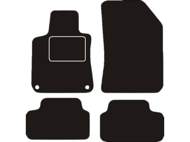 MATTENSET VELOURS (DONKERGRIJS) PEUGEOT 308 HB 2013-