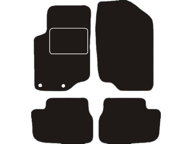 MATTENSET VELOURS (DONKERGRIJS) PEUGEOT 207 SW 2007-