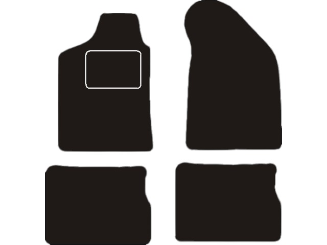MATTENSET VELOURS (DONKERGRIJS) RENAULT CLIO I 1990-1998