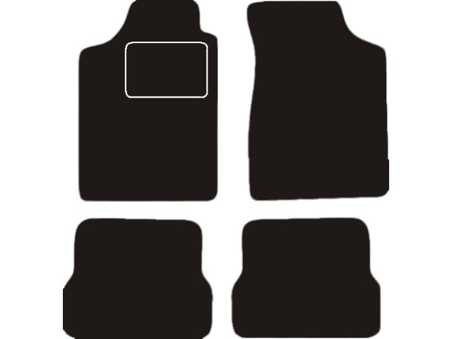 MATTENSET VELOURS (DONKERGRIJS) RENAULT CLIO II 1998-2001