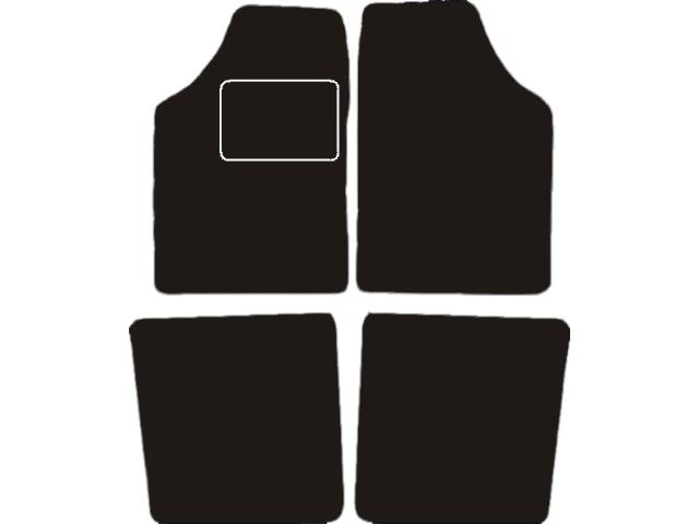MATTENSET VELOURS (DONKERGRIJS) RENAULT KANGOO 1997-2002