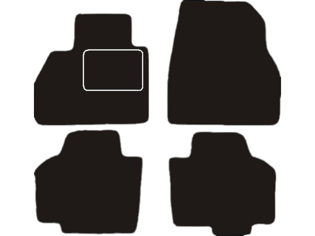 MATTENSET VELOURS (DONKERGRIJS) RENAULT KANGOO 2008- FAMILY