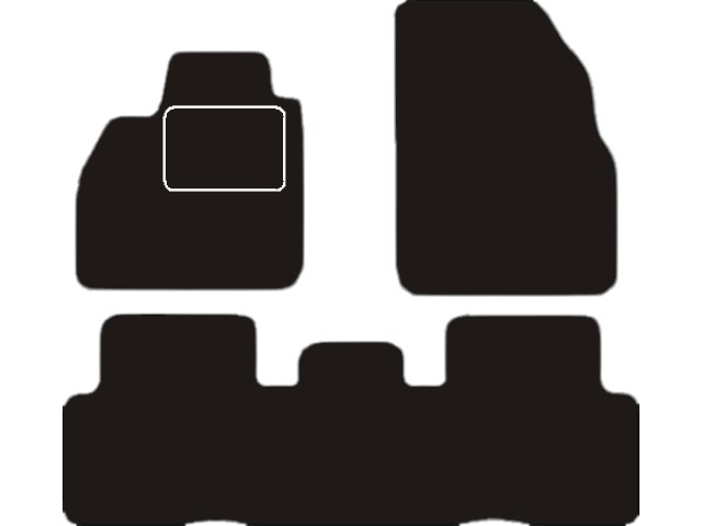 MATTENSET VELOURS (DONKERGRIJS) RENAULT SCENIC II LWB 2003-2009