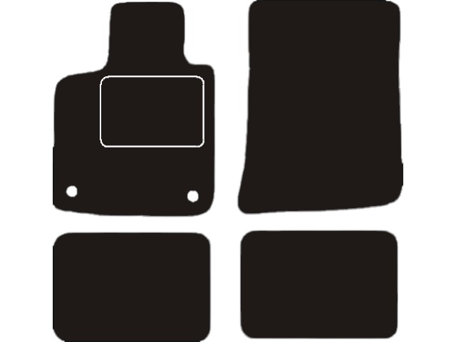 MATTENSET VELOURS (DONKERGRIJS) RENAULT TWINGO II 2007-
