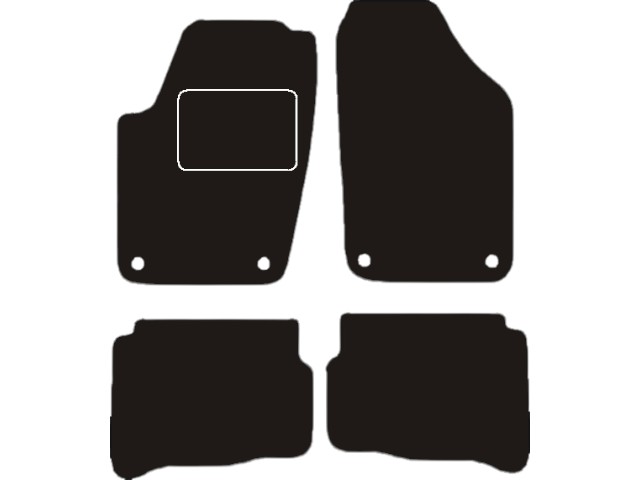MATTENSET VELOURS (DONKERGRIJS) SEAT IBIZA 2002-2008