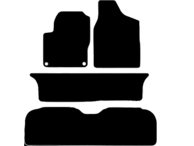 MATTENSET VELOURS (DONKERGRIJS) SEAT ALHAMBRA VOORSET 1996-2001