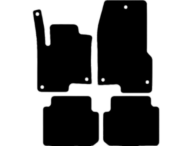 MATTENSET VELOURS (DONKERGRIJS) SMART FOR FOUR 2004-2006