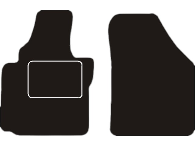MATTENSET VELOURS (DONKERGRIJS) VW CADDY VOORSET 2004-2010
