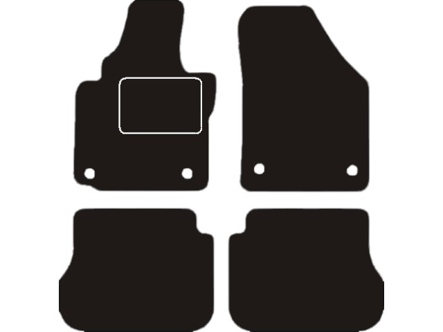MATTENSET VOOR VELOURS (DONKERGRIJS) VW CADDY GRIJSKENTEKEN 2010-