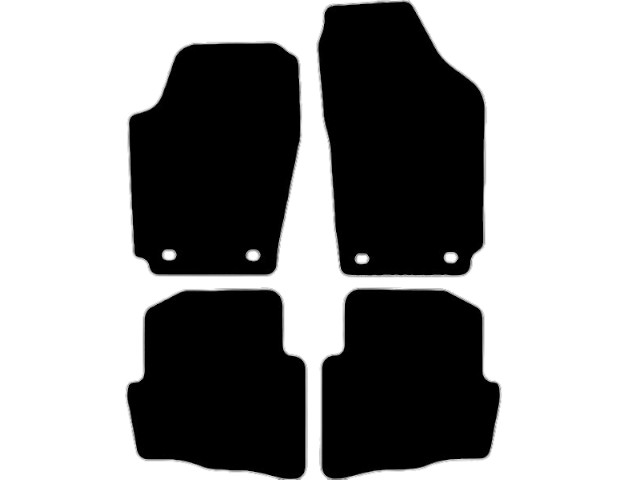 MATTENSET VELOURS (DONKERGRIJS) VW FOX 2005-