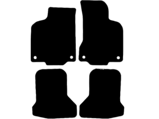 MATTENSET VELOURS (DONKERGRIJS) VW POLO 2000-2002