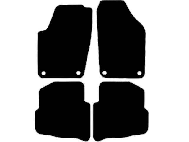 MATTENSET VELOURS (DONKERGRIJS) VW POLO 4 2007-2009 OVALE