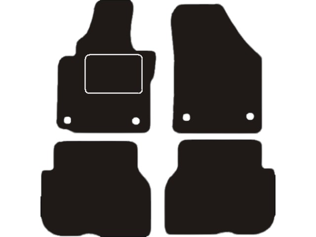 MATTENSET VELOURS (DONKERGRIJS) VW TOURAN 2003-2006 5P OVAAL