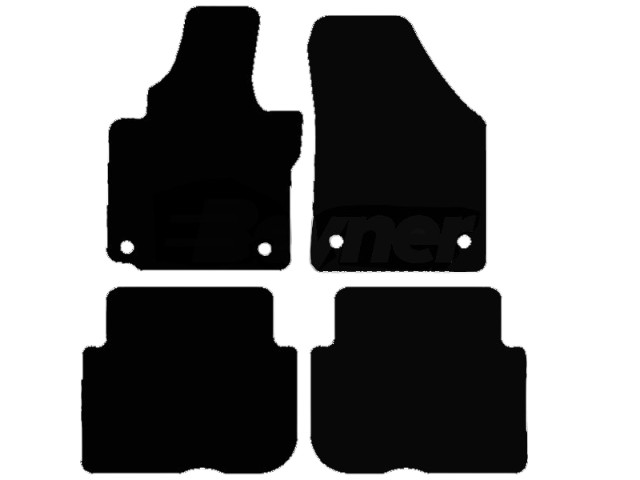 MATTENSET VELOURS (DONKERGRIJS) VW TOURAN 2006-2015 5P ROND