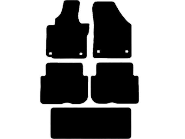 MATTENSET VELOURS (DONKERGRIJS) VW TOURAN 2003-2007 7P