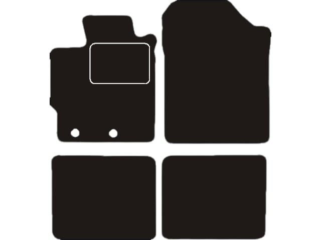 MATTENSET VELOURS (DONKERGRIJS) TOYOTA YARIS 2014-