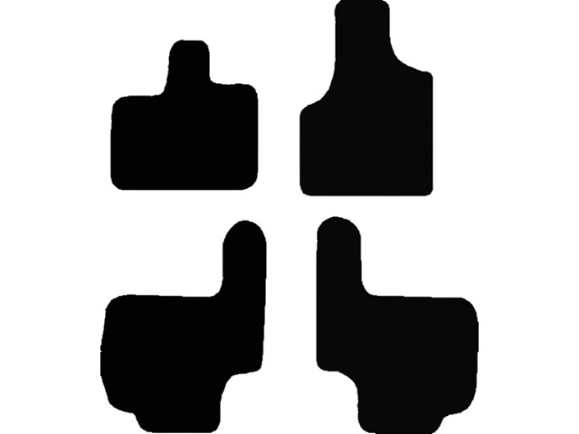 MATTENSET VELOURS (DONKERGRIJS) CHRYSLER VOYAGER 2005-2008 6-PERSOON