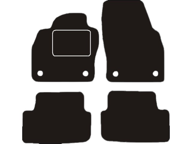 MATTENSET VELOURS (DONKERGRIJS) VW POLO VI 2017-