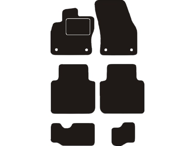MATTENSET VELOURS (DONKERGRIJS) VW TIGUAN ALLSPACE 2017-