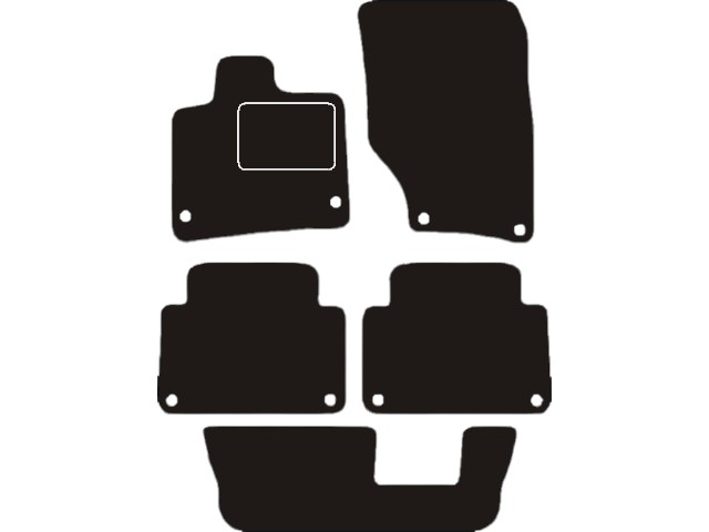 MATTENSET VELOURS (DONKERGRIJS) AUDI Q7 5-ZITS 2006-2016