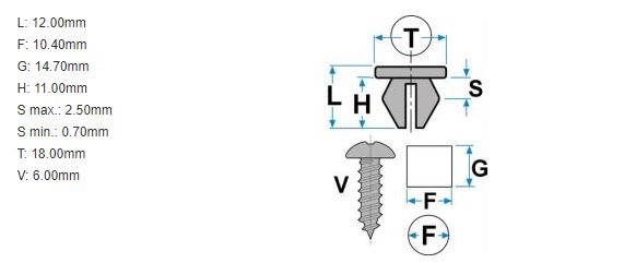 CLIP RENAULT OE: 14116890 2