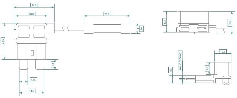 ZEKERINGHOUDER STEEKZEKERING NORM CIRCUIT PLUG-IN 2