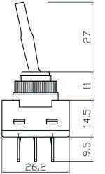 TUIMELSCHAKELAAR ON/ON 12V 20A 2
